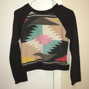tribal print sweater